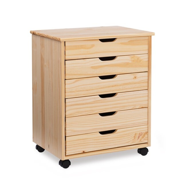 Croghan Six Drawer Wide Rolling Storage Cart, , alternate image number 3