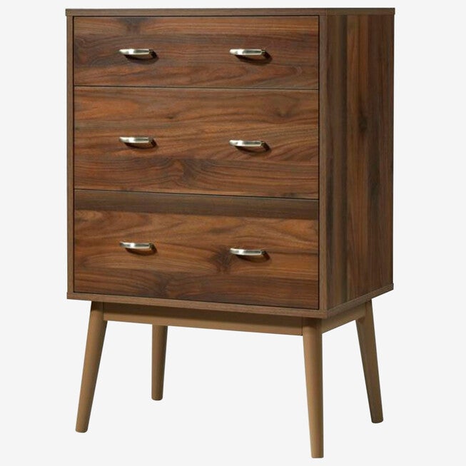 Montage Mid-Century 3 Drawer Chest, WALNUT, hi-res image number 0