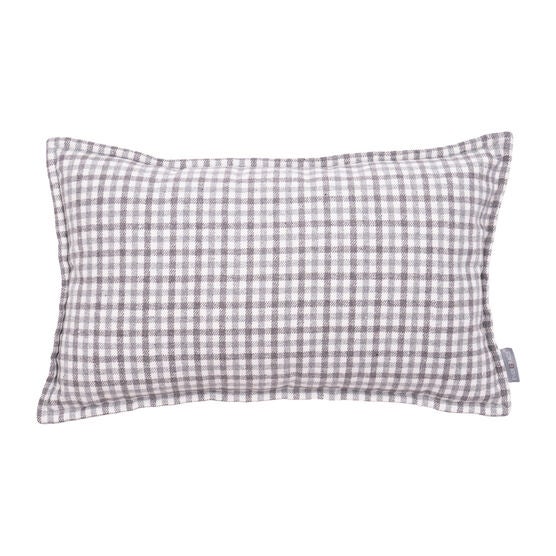 Brenner Plaid Reverse To Sherpa Lumbar Pillow, GRAY, hi-res image number null
