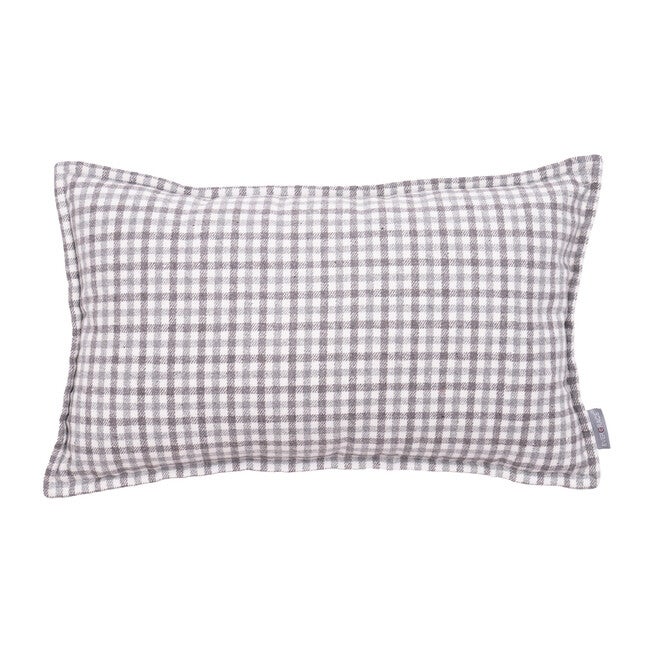 Brenner Plaid Reverse To Sherpa Lumbar Pillow, GRAY, hi-res image number 0