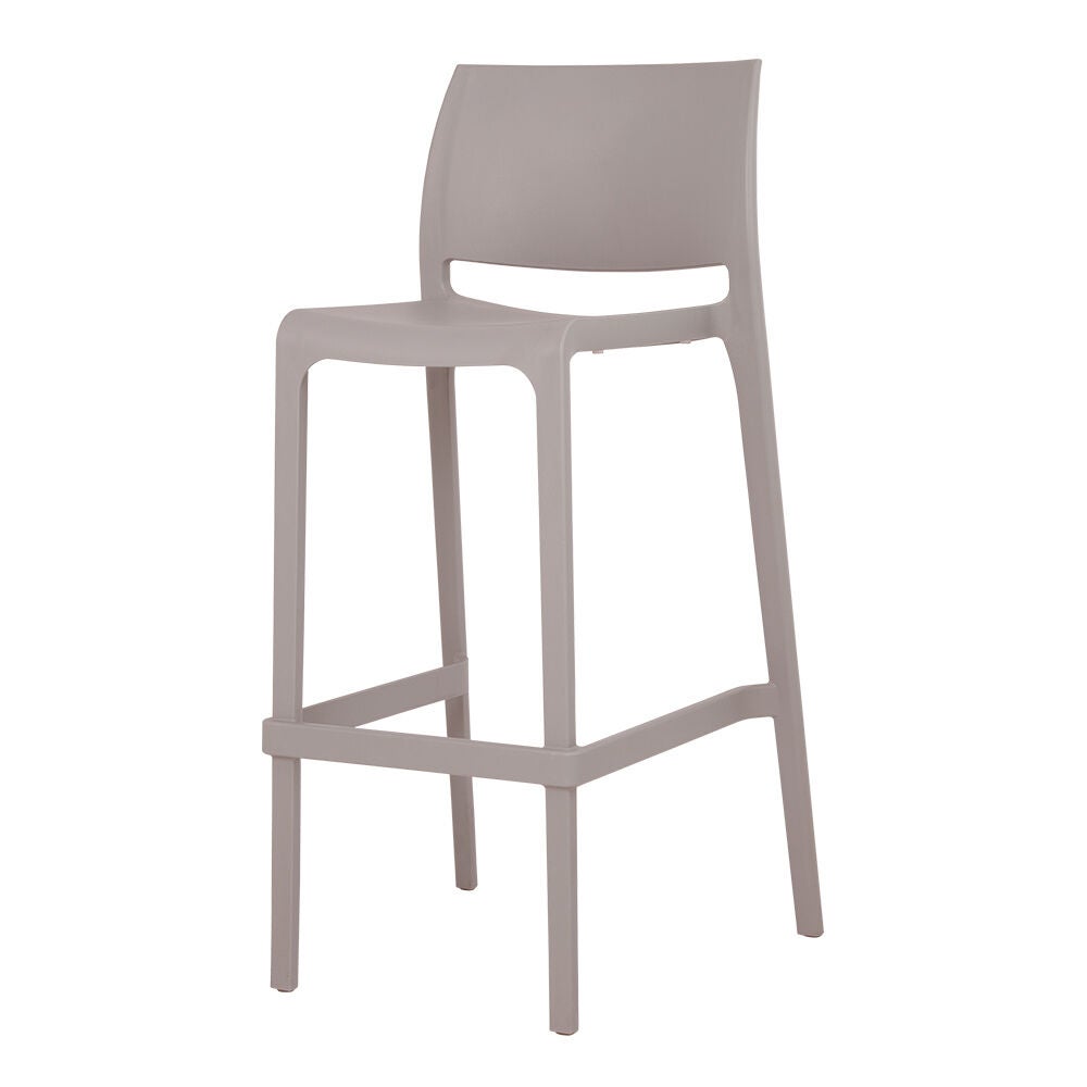 Set of 2 Sensilla Outdoor Stackable Bar Stools, TAUPE, alternate image number 2