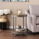 Konya Urban Industrial Round End Table, BROWN, hi-res image number null