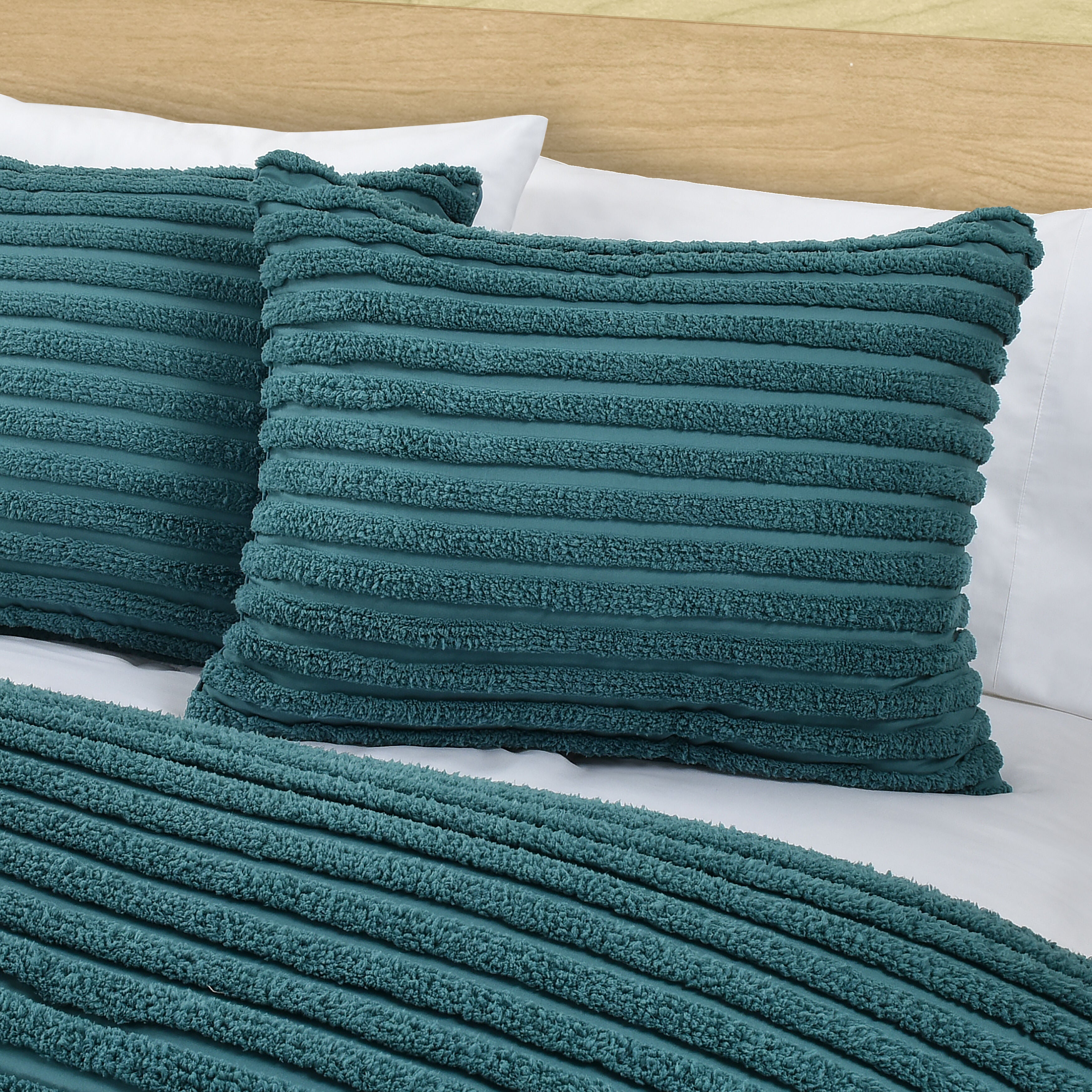 DARBY FULL/QUEEN 3PC. COMFORTER SET, TEAL, alternate image number 2