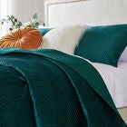 Riviera Velvet Teal Quilt Set, , on-hover image number null