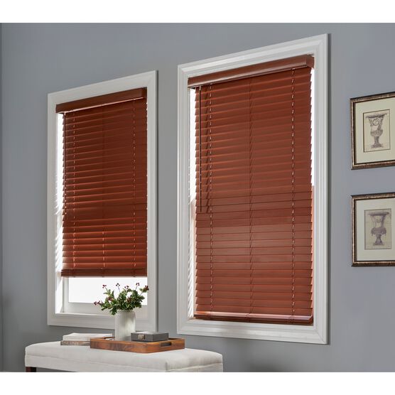 2" Faux Wood Cordless Blinds, MAHOGANY, hi-res image number null