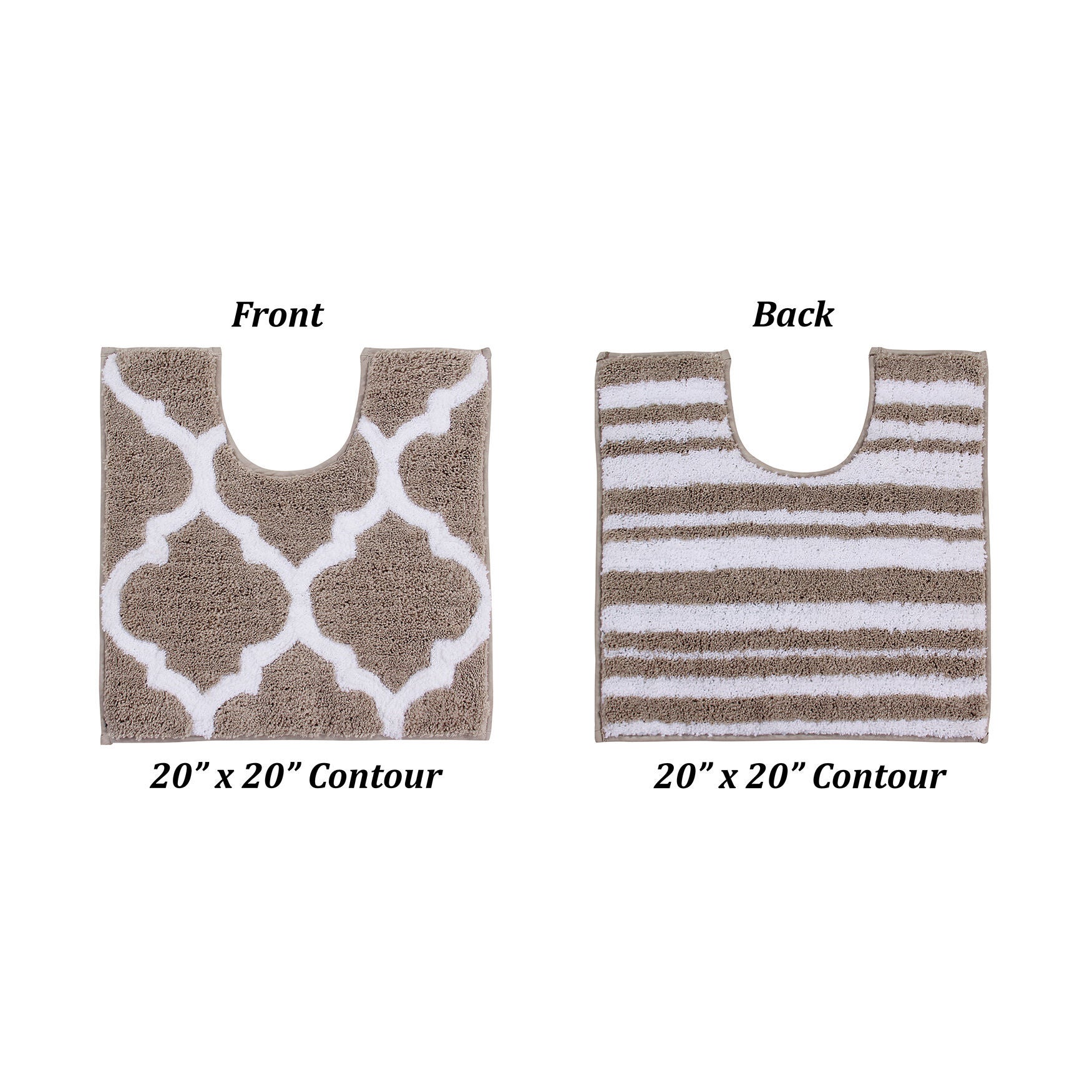 Marrakesh Collection 100% Polyester 20 inches X 20 inches Contour Bath Rug, , on-hover image number 1