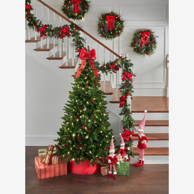 7' Pre-Lit Arrow-Tip Color Changing Tree, GREEN, hi-res image number 0