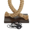 Brown Jute Rope And Iron Rustic Floor Lamp, , alternate image number null
