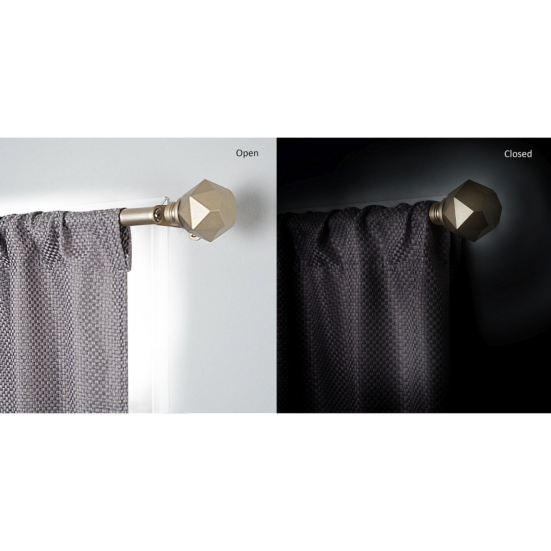 Innovative Decorative Room Darkening Wrap Around Rod & Finial 66-120, , alternate image number 2