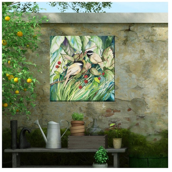 Chickadees Outdoor Art, , on-hover image number null