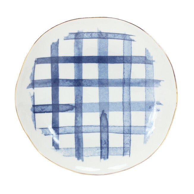 Plate (Set of 4) 7 inchesD Ceramic, BLUE/WHITE, alternate image number 4