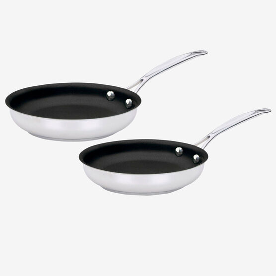 Cuisinart Chef's Classic Stainless Nonstick 2-Pc. Skillet Set, BLACK, hi-res image number null