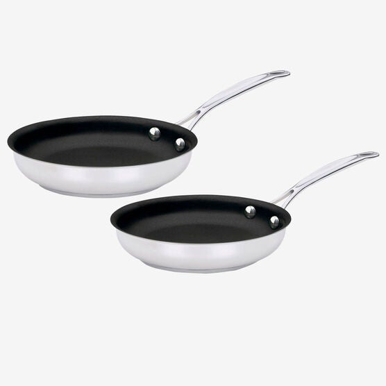 Cuisinart Chef's Classic Stainless Nonstick 2-Pc. Skillet Set, BLACK, hi-res image number null