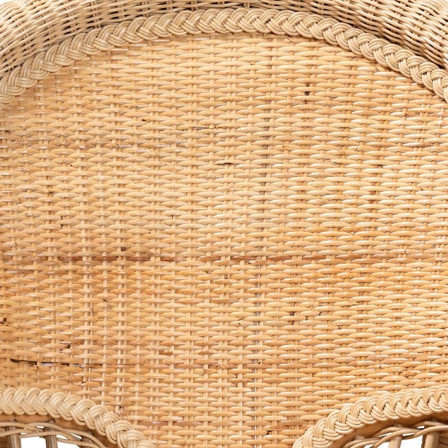 Ratu Modern Bohemian Natural Brown Rattan Accent Chair, , alternate image number 6