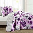 Lush Décor Leah Quilt Blue 3Pc Set, , alternate image number null