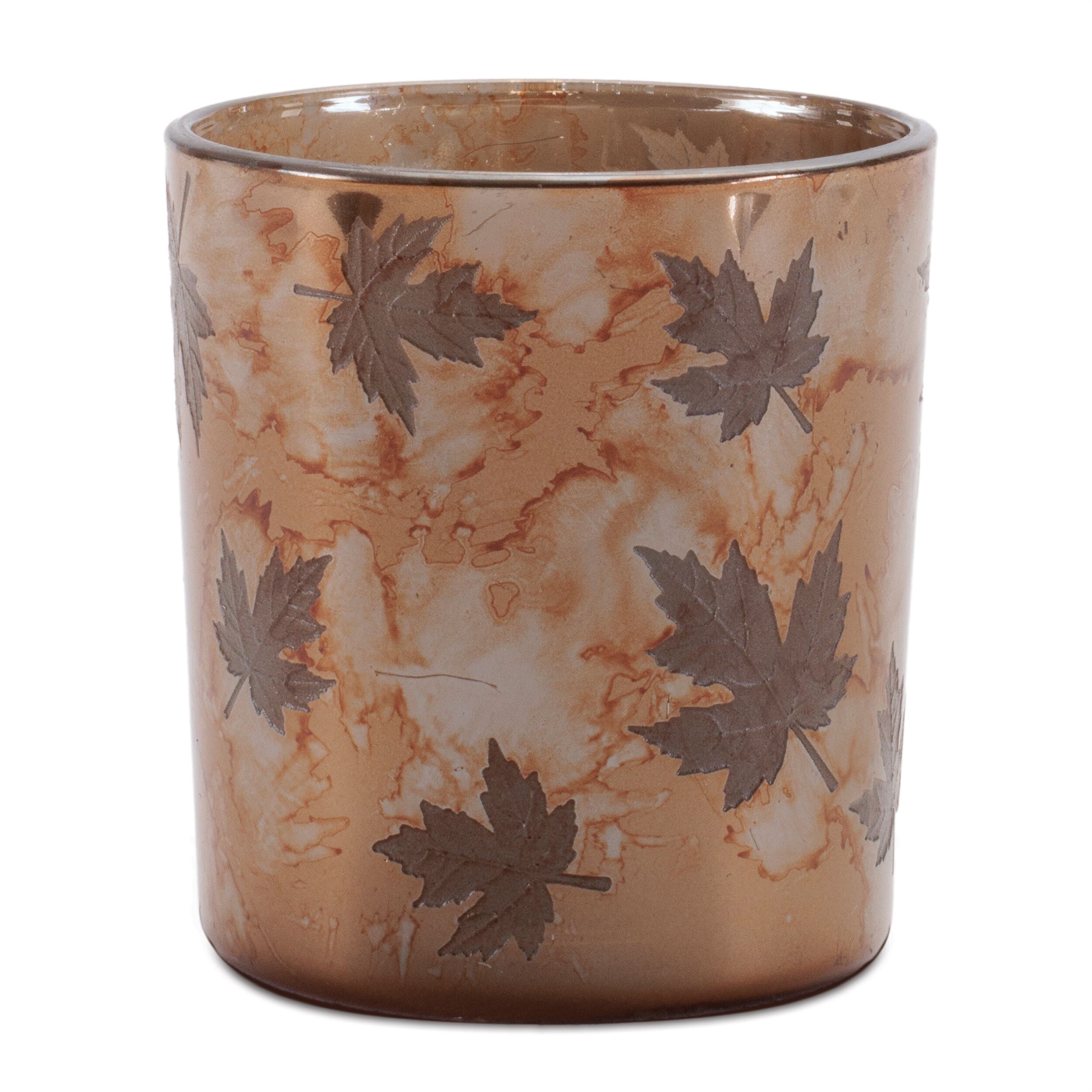Autumn Leaf Glass Votive Holder (Set of 3), GOLD, alternate image number 2