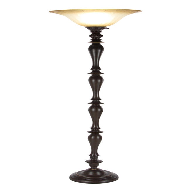 Brown Tempered Glass Torchiere Floor Lamp, BROWN, hi-res image number null