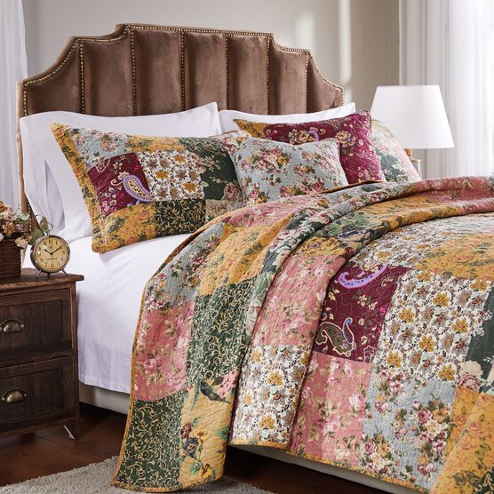 Antique Chic Quilt And Decorative Pillow Set, MULTI, hi-res image number null