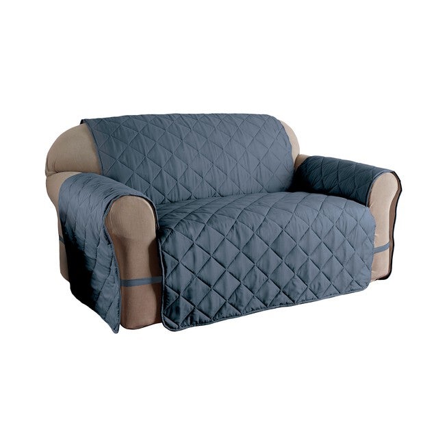 Microfiber Ultimate Sofa Furniture Slipcover, SLATE BLUE, hi-res image number 0