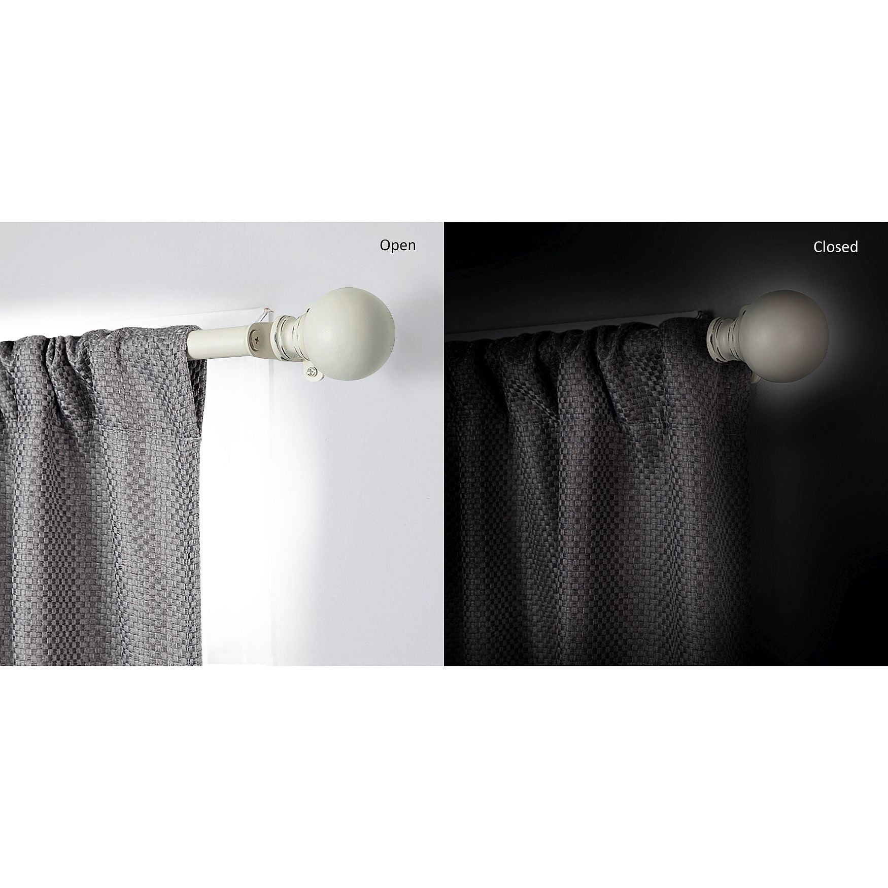 Innovative Decorative Room Darkening Wrap Around Rod & Finial 66-120, , alternate image number 17