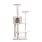 Real Wood 57" Fleece Covered Cat Tree Climber, , alternate image number null