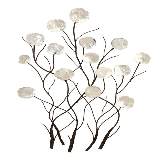 White Metal Coastal Abstract Wall Decor, WHITE, hi-res image number null