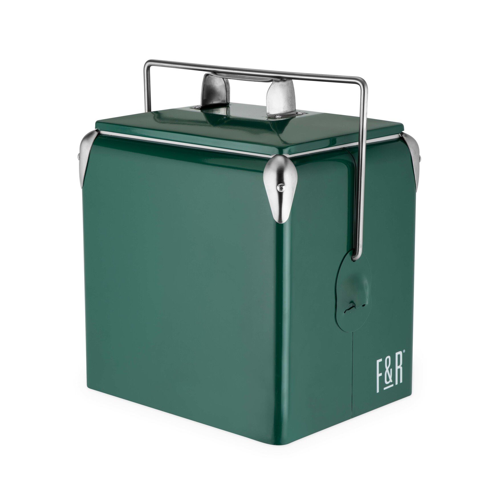 Vintage Metal Cooler, GREEN, hi-res image number 0