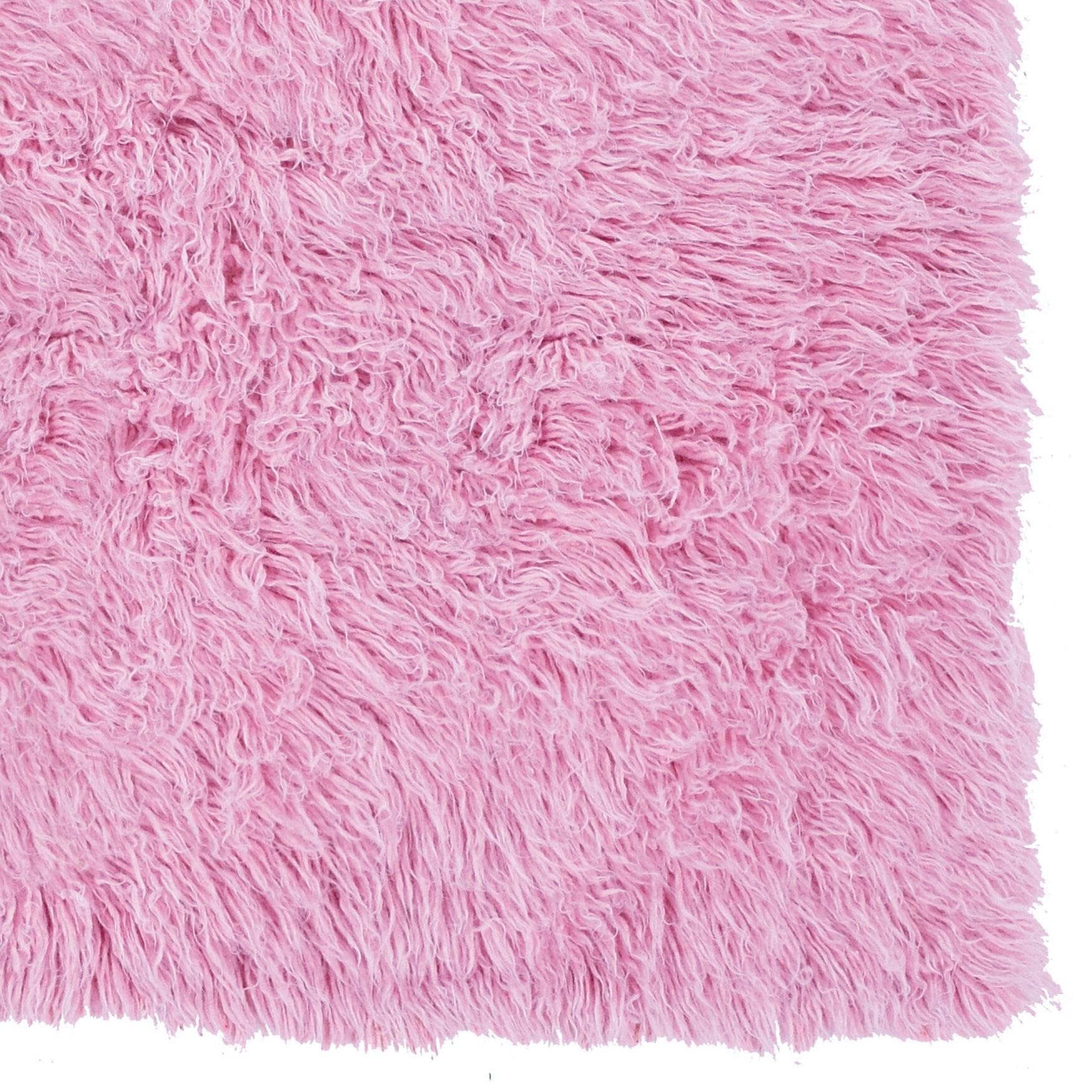 Flokati Pastel Pink Rug, , alternate image number 3