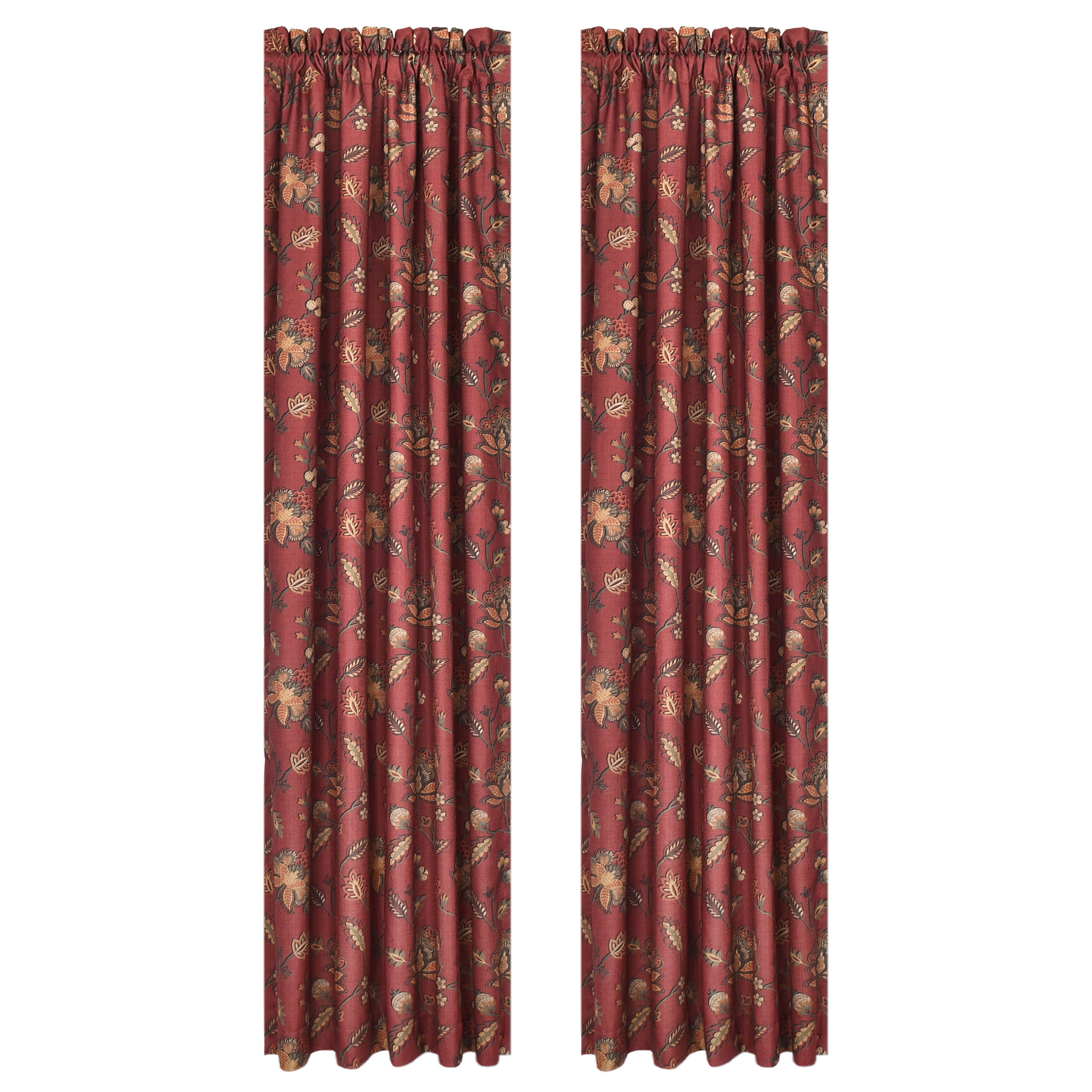 Bari 84 Inch Window Panel Pair, RED, alternate image number 2