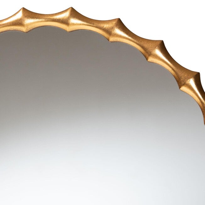 Everette Antique Goldleaf Bamboo-Border Accent Wall Mirror, ANTIQUE, alternate image number null