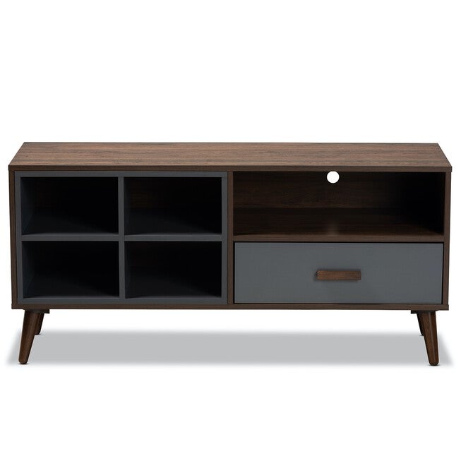 Garrick Two-Tone Wood 1-Drawer Tv Stand Furniture, , alternate image number null