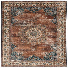 Washable Foster Russet/Ivory Rug