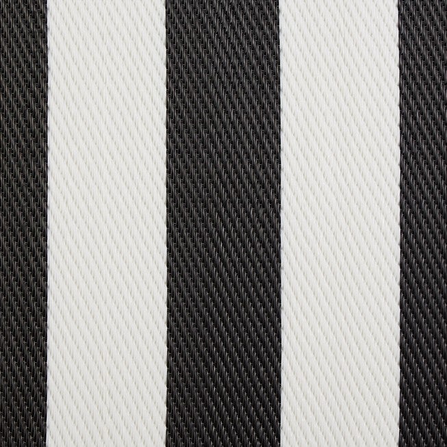 Black/White Stripe Outdoor Floor Runner 3X6 Ft Floor Coverings, , alternate image number null