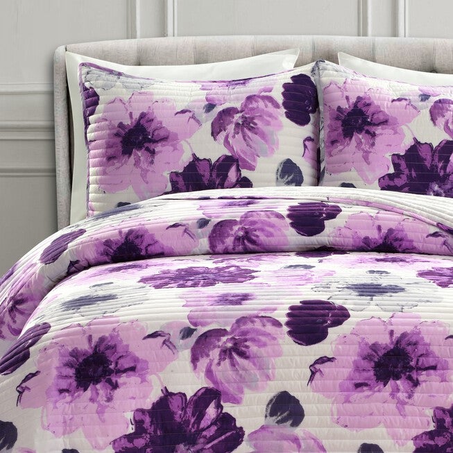 Lush Décor Leah Quilt Blue 3Pc Set, , alternate image number 15