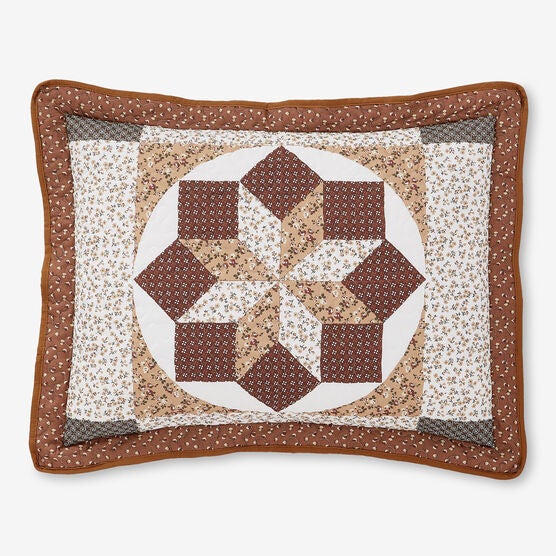 starburst printed patchwork standard sham, 