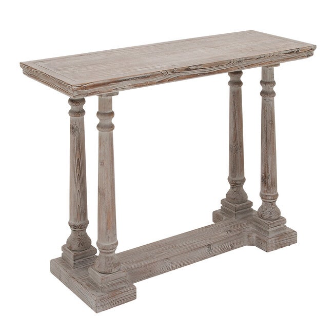 Light Brown Rustic Wood Console Table, 30 x 52, , on-hover image number 1