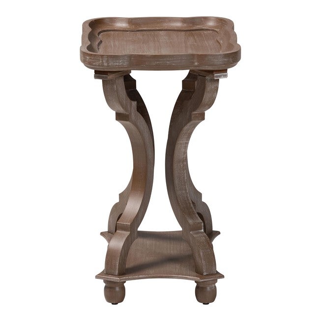 Yannick French Country Antique Brown Wood End Table, ANTIQUE BROWN, alternate image number 3