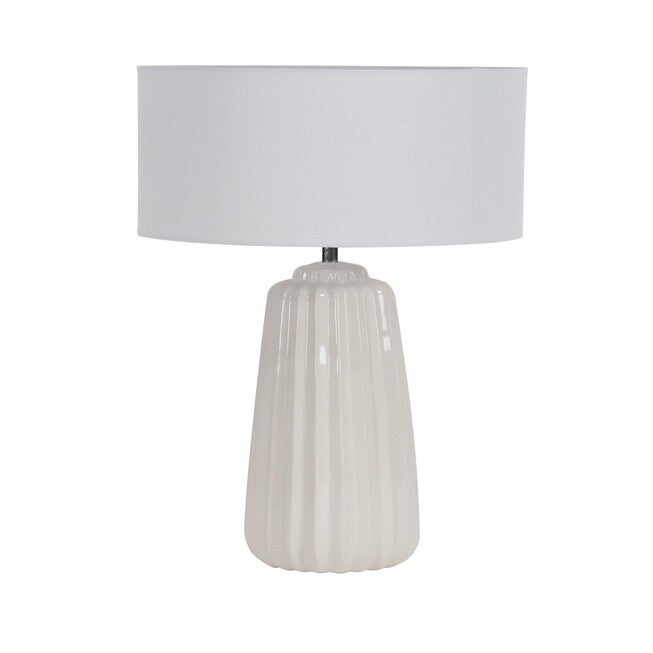 White Stone Traditional Table Lamp, , alternate image number null
