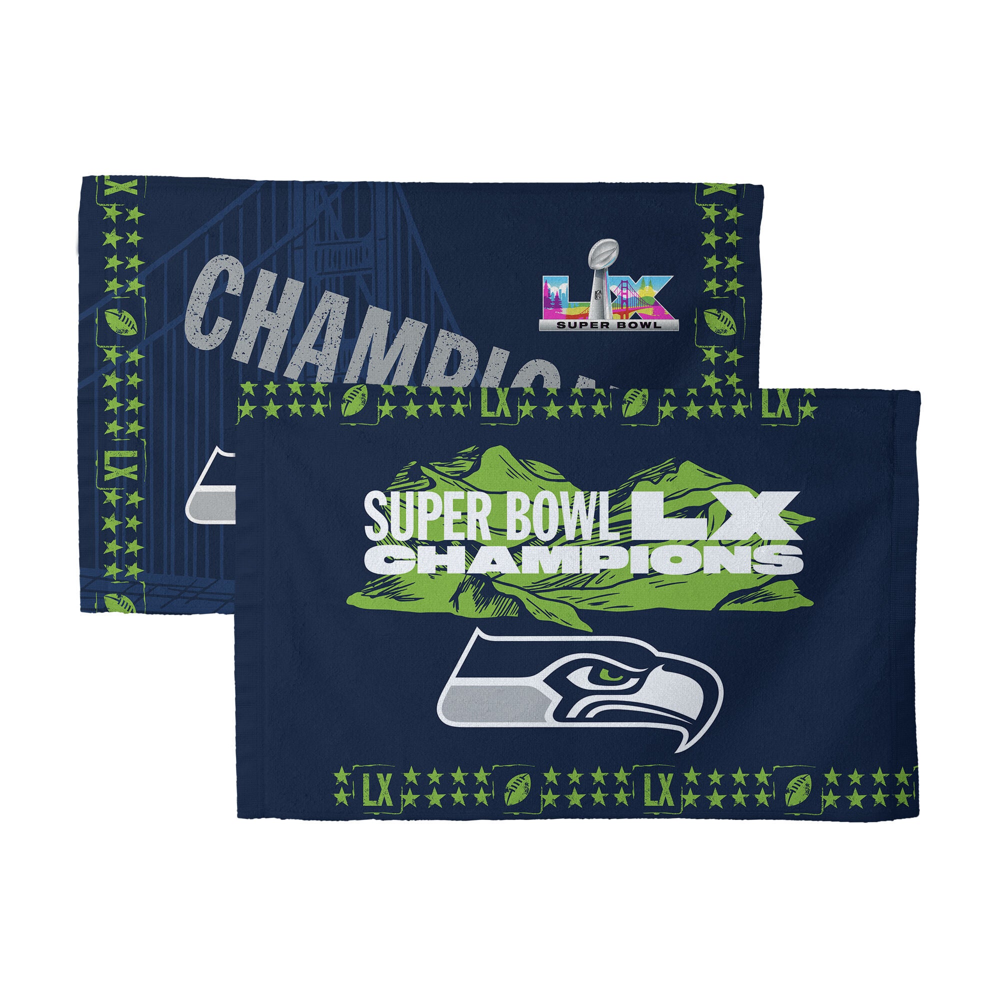 NFL Super Bowl 2026 Fan Towel 16x25 inches, NAVY, hi-res image number 0