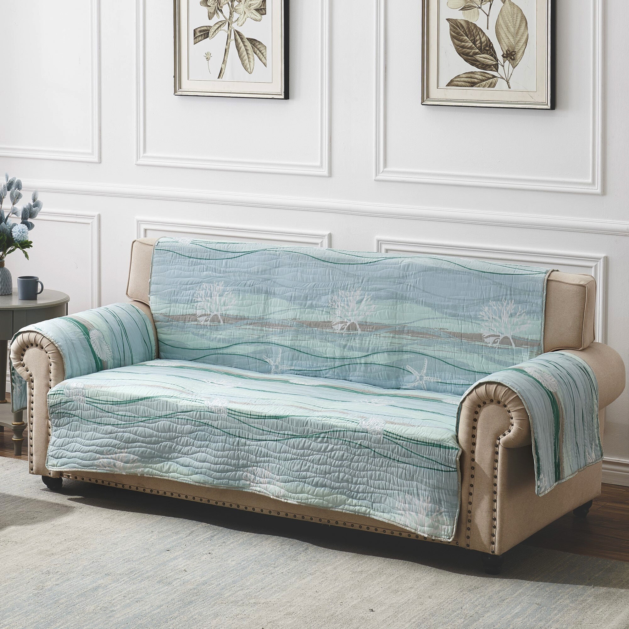 Maui Sofa Quilted Furniture Protector, MULTI, on-hover image number 1