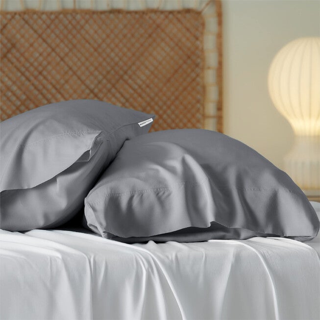 Doctor Pillow Royal Luxury Bamboo Pillowcase Single Grey, GREY, alternate image number null