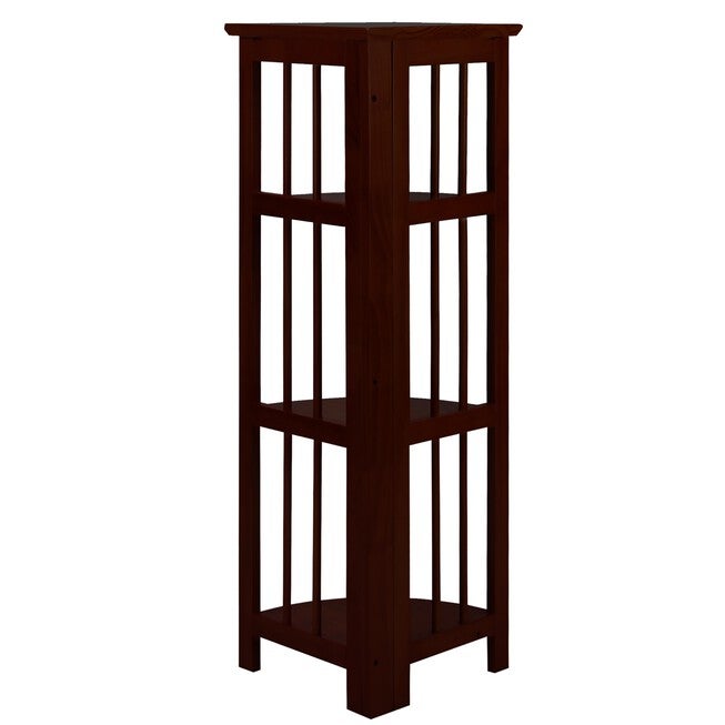 4-Shelf Corner Folding Bookcase - Truffle Brown, , alternate image number 3