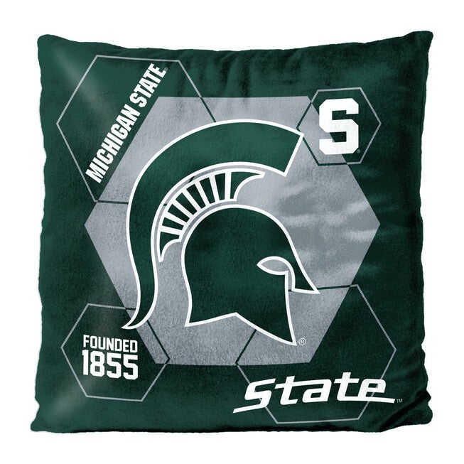 Michigan State Connector Velvet Reverse Pillow, MULTI, hi-res image number 0
