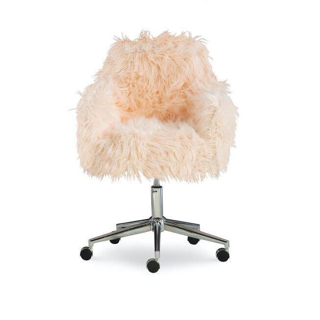 Fenton Faux Fur Office Chair Pink, , alternate image number 2