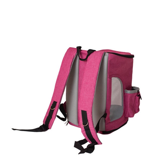Pet Backpack Pet Carrier In PInk and Gray Combo, , alternate image number null
