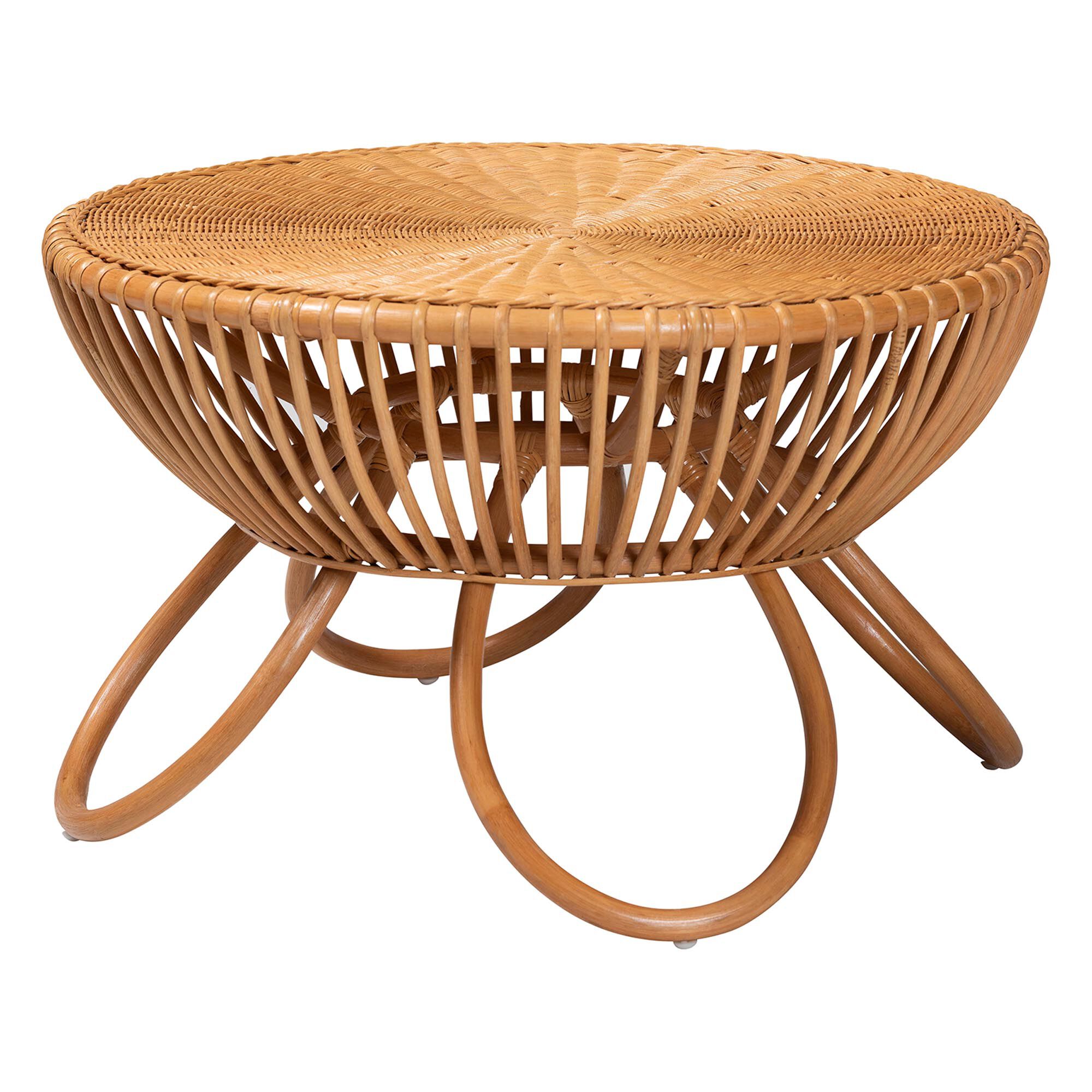 Abel Natural Rattan Coffee Table, LIGHT HONEY, alternate image number 1
