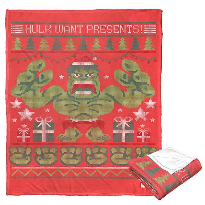 Hulk Want Presents! Silk Touch Throw Blanket, O, hi-res image number null