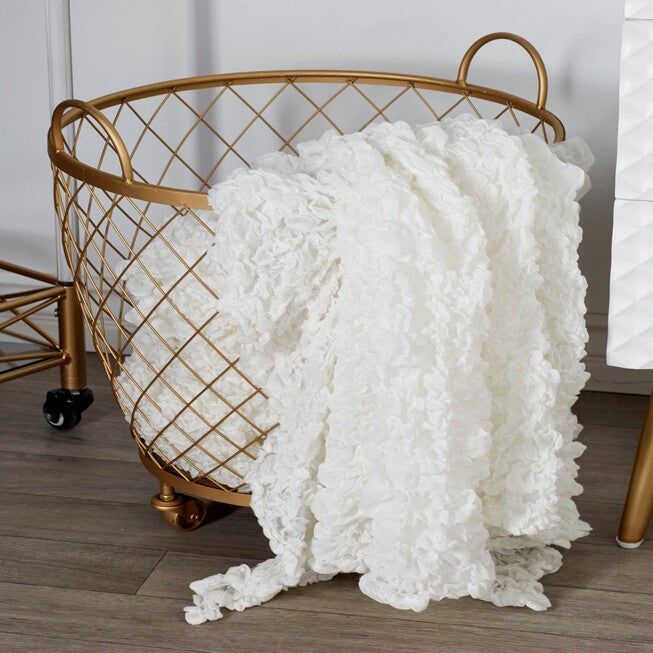 Set Of 2 Modern Gold Metallic Rolling Basket Storage Cart, , alternate image number 7