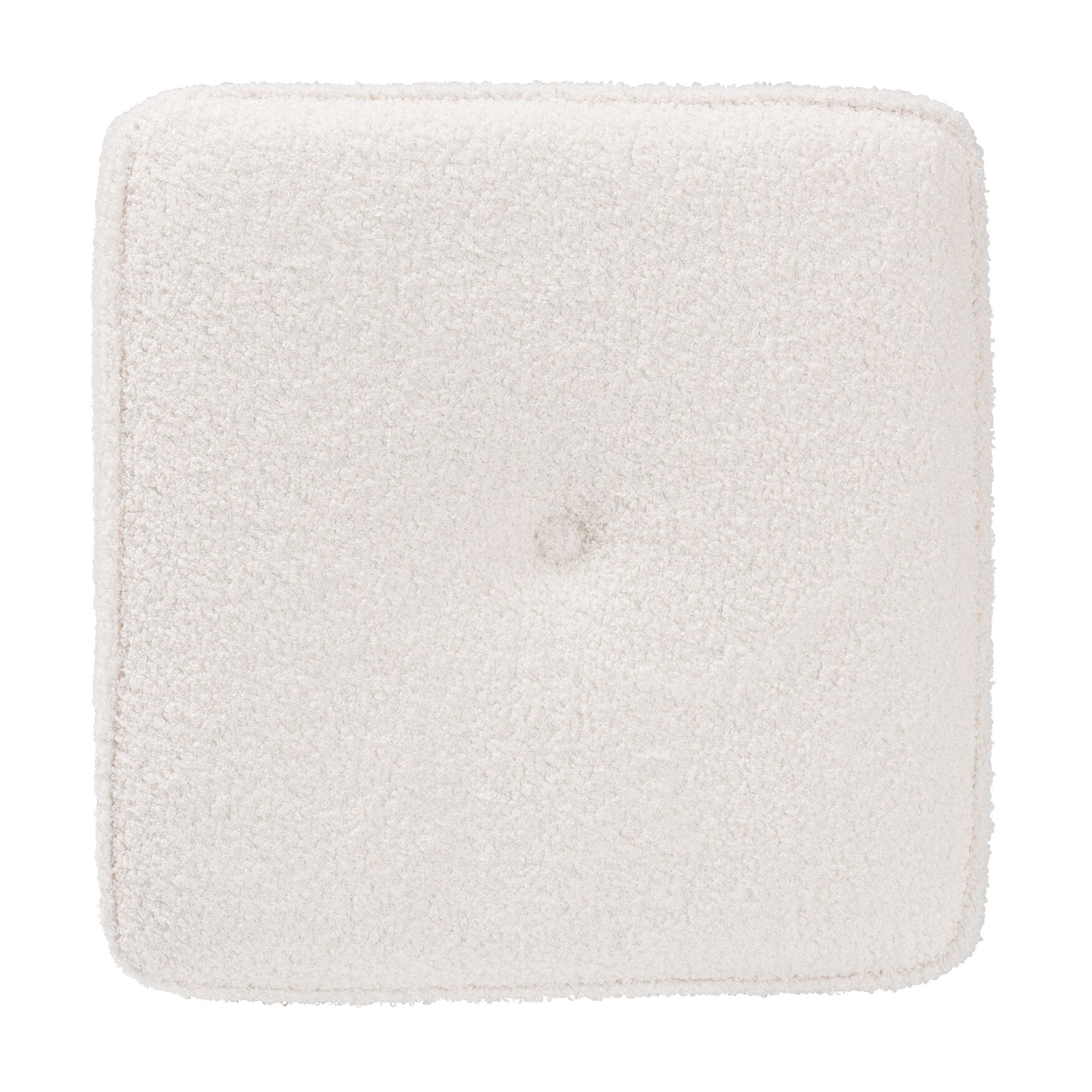 Isaiah Modern And Contemporary Ivory Boucle Upholstered Ottoman, , alternate image number 2