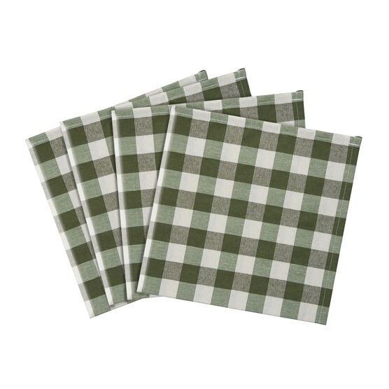 Buffalo Check Dinner Table Napkins Set of Four, , alternate image number null